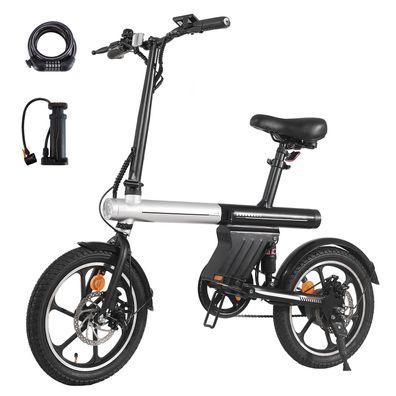 Elektrisches E-Bike Faltbar 16 Zoll, 250 W, 25 km/h Abnehmbarer Akku Range 15-25km