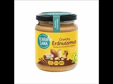 TerraSana 3x Erdnussmus Crunchy 250g