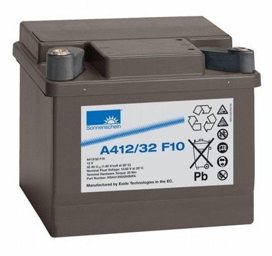 Exide Sonnenschein A412/32 F10 12V 32Ah dryfit Gel Standby-Akku