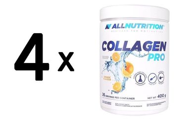 4 x Allnutrition Collagen Pro, Orange - 400g