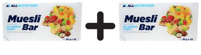 2 x Allnutrition Muesli Bar, Apricot - 28 bars