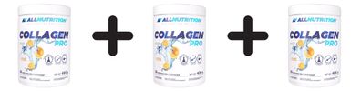 3 x Allnutrition Collagen Pro, Orange - 400g
