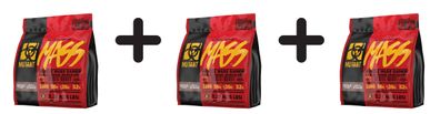 3 x Mutant Mutant Mass, Chocolate Fudge Brownie - 2270g