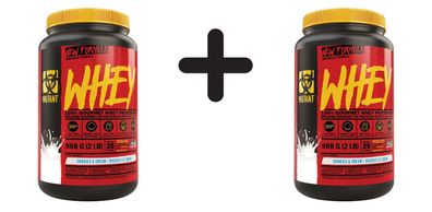 2 x Mutant Mutant Whey, Cookies & Cream - 908g