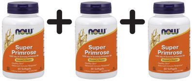 3 x NOW Foods Super Primrose, 1300mg - 60 softgels