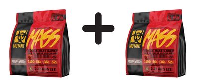 2 x Mutant Mutant Mass, Chocolate Fudge Brownie - 2270g