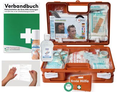 Verbandkasten (K) DIN 13157 -DSGVO- + Hygiene-Gel, Sprühpflaster