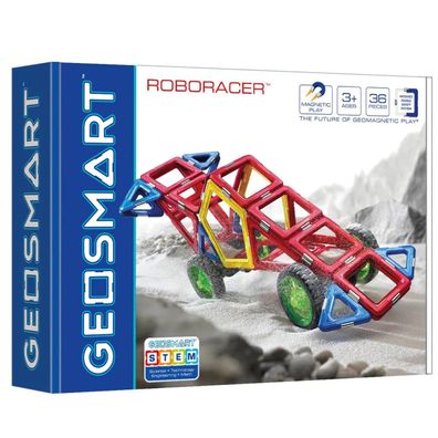 GeoSmart Roboracers 36 Teile Ab 3 Jahren Magnetisches Konstruktionsspielzeug