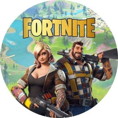 Tortenaufleger Fortnite Tortenaufleger aus Premium Fondantpapier Rund
