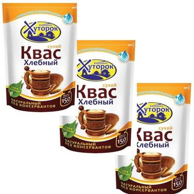 3x150g Malzgetränkkonzentrat Kwas Konzentrat Chlebnij , trocken