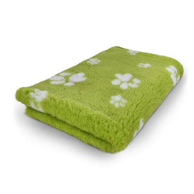 Vet Bed Hundedecke Hundebett Schlafplatz 100 x 75 cm lemongrün weiße Pfoten
