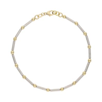 Second Hand Armband Bicolor, Gelb- und Weißgold 585, wie neu 25325544 getragen