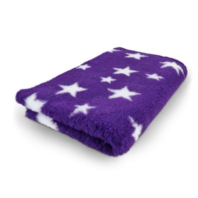 Vet Bed Hundedecke Hundebett Schlafplatz 150 x 100 cm lila weiße Sterne