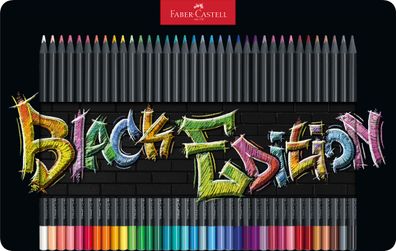 Faber-Castell Buntstifte Black Edition 100er Metalletui