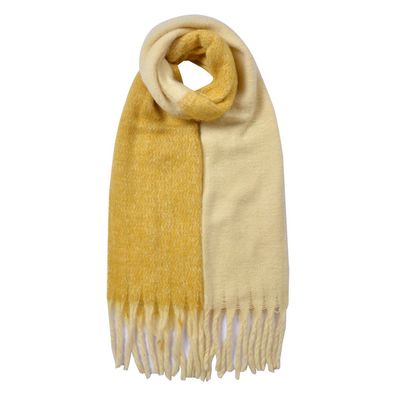 Clayre & Eef Winterschal Damen 40x240 cm Gelb Synthetisch