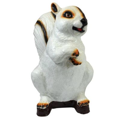 Streifenhörnchen weiß Gartenfigur 25 cm Handarbeit Skulptur Dekoration Tierfiguren