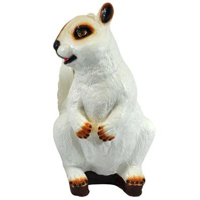 Streifenhörnchen weiß Gartenfigur 31 cm Handarbeit Skulptur Dekoration Tierfiguren
