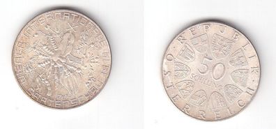 50 Schilling Silber Münze Österreich Internationale Wiener Gartenschau (113408)