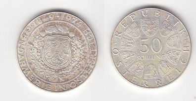 50 Schilling Silber Münze Gendarmerie in Österreich 1974 (113434)