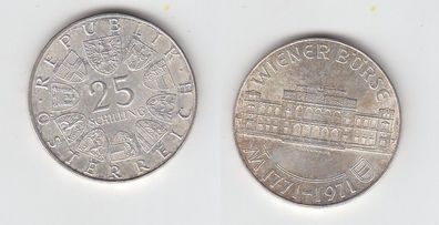 25 Schilling Silber Münze Österreich Wiener Börse 1771-1971 (113625)