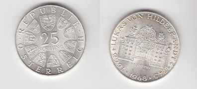 25 Schilling Silber Münze Österreich Lukas von Hildebrandt 1968 (113464)