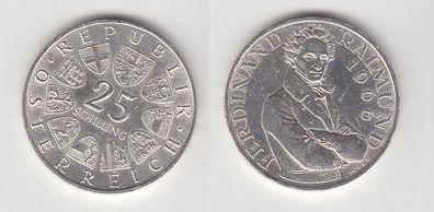 25 Schilling Silber Münze Österreich Ferdinand Raimund 1966 (113379)