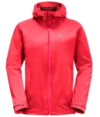 Jack Wolfskin Damen Jacke Pack &amp; Go Shell Tulip Red 163073