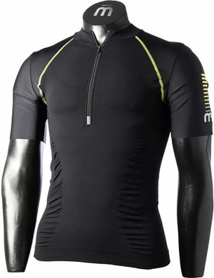 Mico Sportshirt Trail Zip Neck Nero I 117199