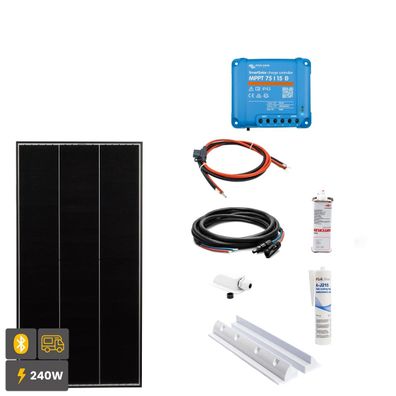 120W Black Wohnmobil Solaranlage SOLA Frame weiß