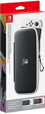 Switch Tasche & Schutzfolie schwarz/weiß OLED Nintendo