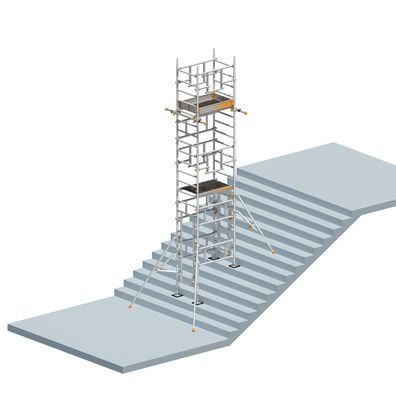 Layher Treppen-Kit fuer Fahrgeruest SoloTower P2 SafetyPlus mit 2 Durchgaengen 6,65m