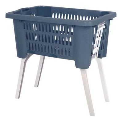 Wäschekorb Wäschesammler Wäschebox Wäschebehälter klappbar Blau B60xH28/58cm