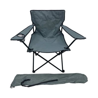 Campingstuhl Faltstuhl Anglerstuhl Regiestuhl Dunkelgrau Getränkehalter + Tasche