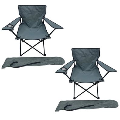 2 Stk Campingstuhl Faltstuhl Anglerstuhl Regiestuhl Getränkehalter + Tasche