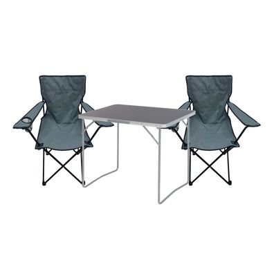 3tlg Campingmöbel Set Anglerstuhl Campingtisch klappbar Tragegriff L80xB60xH68cm