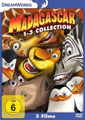 Madagascar 1-3 Collection (DVD) 3Disc Dreamworks - Universal P