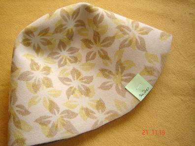 Hutstumpen Haar Stumpen beige bedruckt Blumen 90 gr Ü 51cm Rd 82cm Stu740