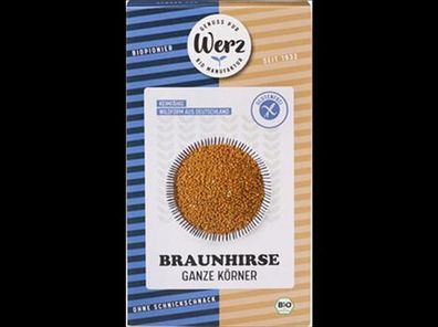 Naturkornmühle Werz Braunhirse ganze Körner, keimfähig, glutenfrei 1000g