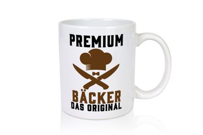 Premium Bäcker das Orginal - Tasse Weiß