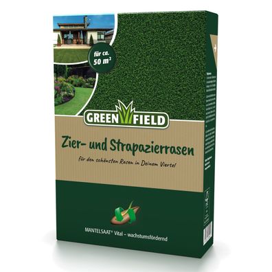 Greenfield Zier- und Strapazierrasen, Mantelsaat Vital - 1 kg Rasensamen