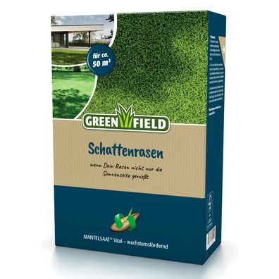Greenfield Schattenrasen, Mantelsaat Vital - 1 kg schattentoleranter Rasensamen