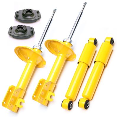 4X SPORT-STOßDÄMPFER Gasdruck VORNE HINTEN + Domlager VA - FIAT PUNTO 176 176C