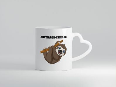 Auftrags Chiller - Herz Tasse Weiß