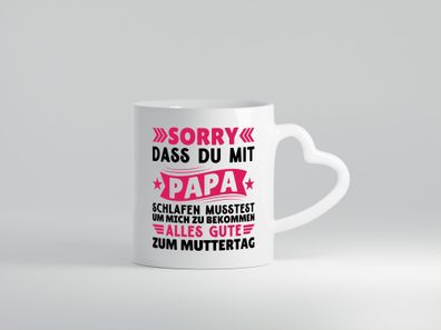 Muttertags Tasse vl7 - Herz Tasse Weiß