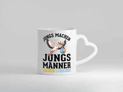 Männer machen Mädchen | Schwangerschaft | verkündung - Herz Tasse Weiß