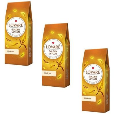 3x 80 g Lovare Tee "Golden Ceylon" Schwarztee