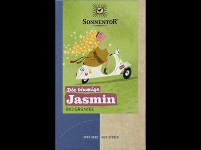 Sonnentor 6x Die blumige Jasmin Tee, Doppelkammerbeutel 27g