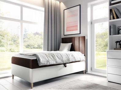 Boxspringbett Junior Maja 1 Elegante Singlelbett mit Matratze Elegante Polsterbett