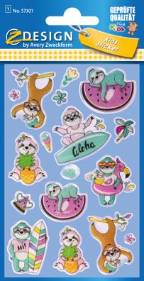 Zweckform Sticker Faultier Glossy 1 Bogen - Z-Design