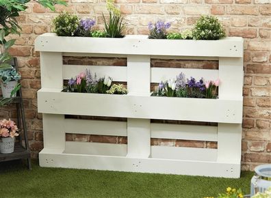 6 Stück Blumenkasten Pflanzkästen Paletten Einsatz für Europaletten